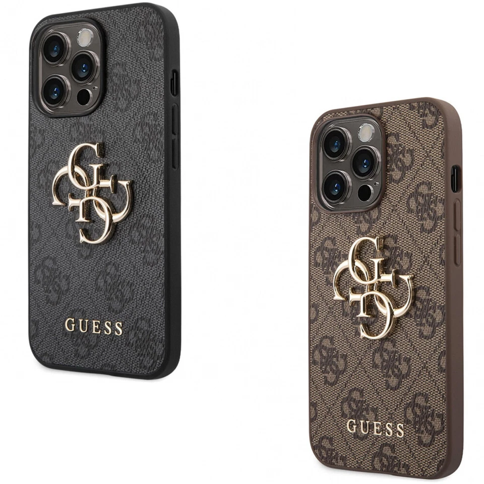 Custodia originale Guess per Apple iPhone 14 Pro 6.1" PU metal logo back cover - Immagine 1 di 1