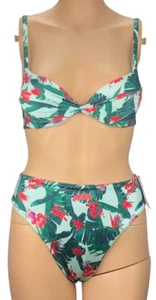VICTORIA'S SECRET SWIM SUIT SET PUSH UP BIKINI TOP 32B + HIGH WAIST BOTTOM SMALL - Picture 1 of 3