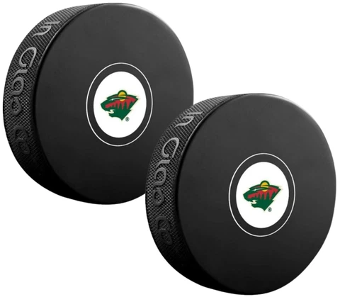 Minnesota Wild NHL Team Logo Autograph Souvenir Hockey Pucks (2-Pack) Cover