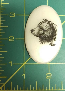 Bear magnet - Laser engraved - beautiful lazer engraved magnet with bear's head - Picture 1 of 3