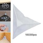 100/200pcs Transparent Dust Corners for Stairs, Decorative Triangle Stair Dust