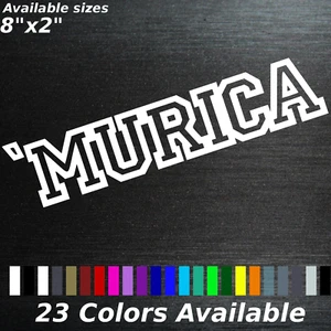 PAIR Murica Lettering decal sticker american USA - Picture 1 of 1