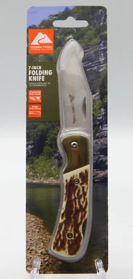 Navaja de Bolsillo Plegable Ozark Trail 7" Acabado Ciervo Mango (TF1104) Foto 1 de 2