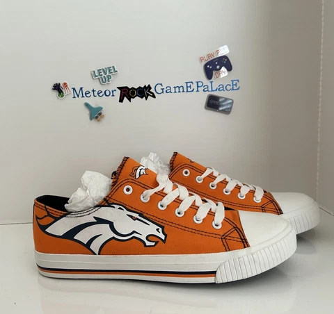 FOCO NFL Denver Broncos Glitter Womens Size 10 Low Top Shoes Cover
