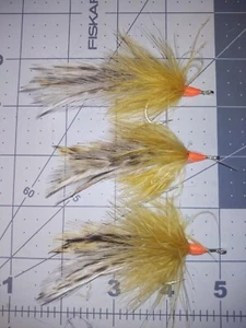 3 Each 3/0 Tan And Variant tarpon fly. Florida Keys Style  On Gamakatsu SC15 - Picture 1 of 3