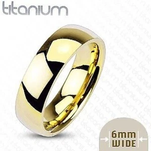 Solid Gold Titanium Traditional Wedding Ring - Picture 1 of 1