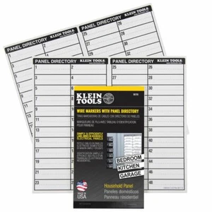 Klein Tools 56255 Wire Markers - Household Electrical Panel w/ Directory  - Picture 1 of 6