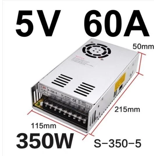 1PCS Meanwell  S-350-5 OUTPUT 5V60A transformer DC switching power box NEW - Image 1 of 1