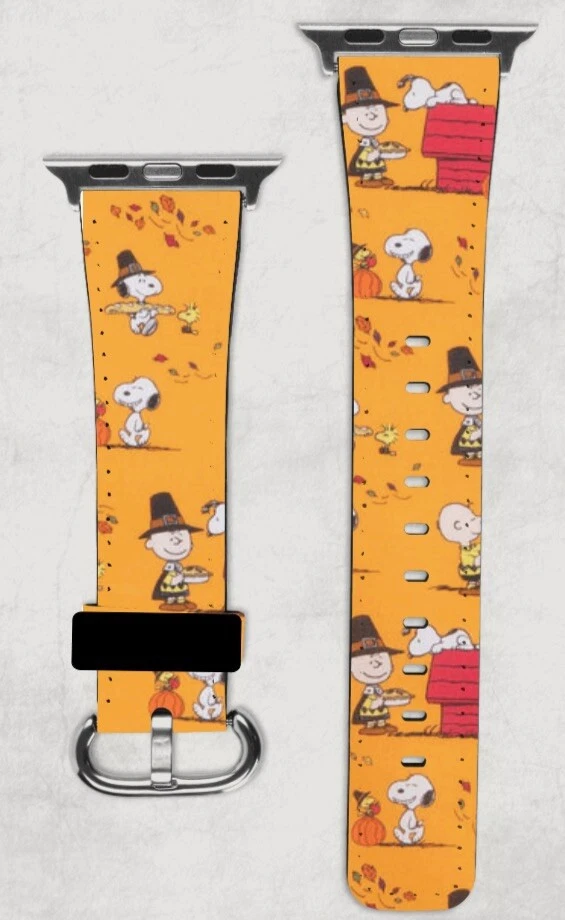 Charlie Brown Snoopy Thanksgiving Apple Watch Band 38/40/41 & 42/44/45 Woodstock - Image 1 of 1