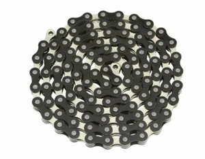 BLK/CP YBN Bicycle Single Speed Chain 1/2" x 1/8 x 112 Links Lowrider Cruiser - Picture 1 of 1