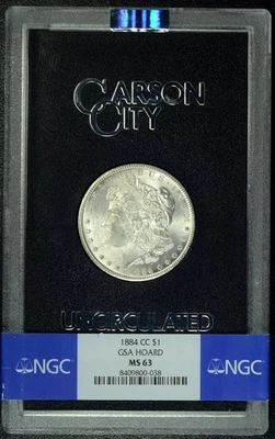 1884-CC  GSA  NGC MS63  MORGAN DOLLAR  *  Box & COA  *  #8409800-038 - Image 1 of 4
