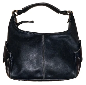 TOD'S Black Leather HOBO 87-09 Shoulder Bag 9x11 ITALY - Picture 1 of 15