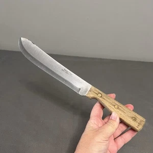 "Cuchillo de carnicero Master Chef de acero al carbono de colección con mango de madera 12,5""" - Imagen 1 de 12