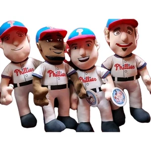 PHILLIES 2011 Set 4 Plush Bleacher Creatures,Halladay,Utley,Lee,Howard - Picture 1 of 15