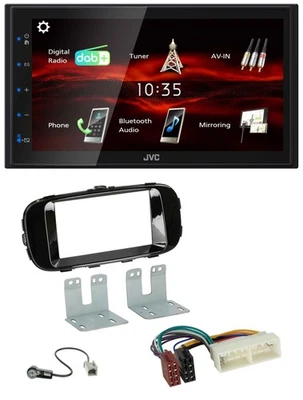 JVC USB Bluetooth MP3 DAB 2DIN Autoradio für Kia Soul PS 16-19 piano - Bild 1 von 4