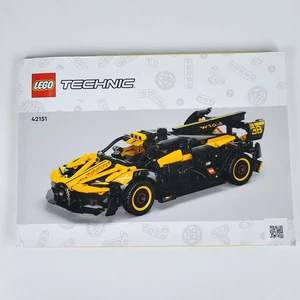Lego Technic 42151 Bugatti Bolide Yellow Instruction Booklet Manual Only 2023 - Picture 1 of 8