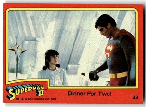 1980 Topps Superman II Card #33 Dinner For Two! - Picture 1 of 4