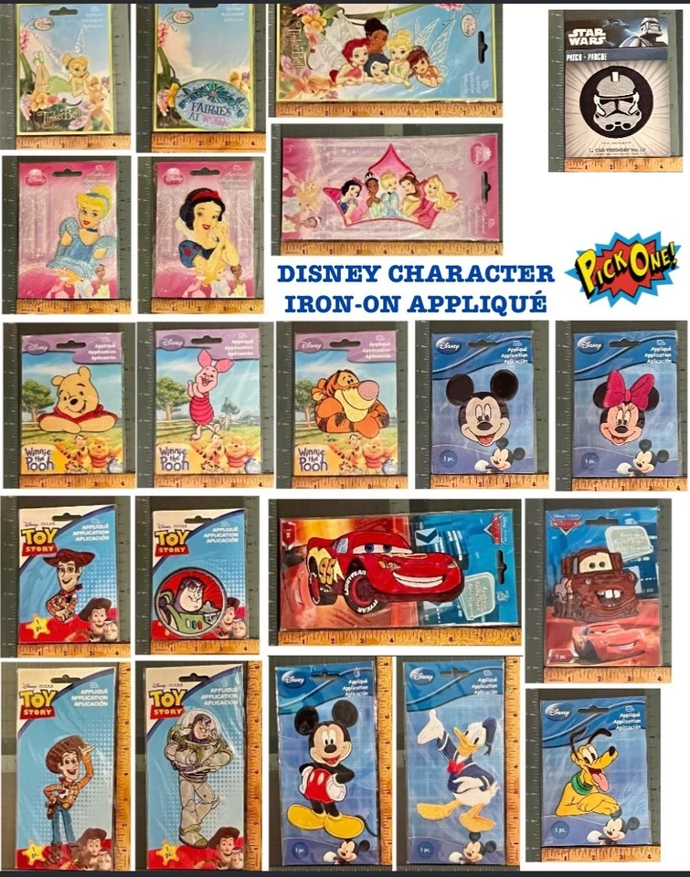 Apliques planchados de personajes de Disney y Pixar ~ *NUEVO STOCK ANTIGUO 2010* Foto 1 de 4