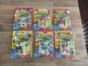 Vintage 1991 TMNT Sewer Sports All-Stars NEW SEALED MOC Figure Lot Playmates - Picture 1 of 24