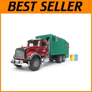 MACK Camion della Spazzatura in Granito Rosso Rubino-Verde - Foto 1 di 8