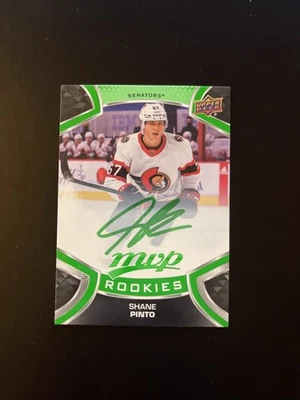 Shane Pinto Green Auto Script Parallel Rookies #236 - 2021-22 Upper Deck MVP - Image 1 of 2