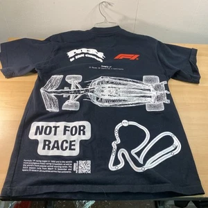 F1 Formula 1 Racing x Pacsun Black Double Sided Graphic T-Shirt Oversized S - Picture 1 of 8