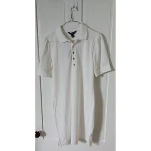 Ralph Lauren Kleid weiß Baumwolle Kurzarm Goldknöpfe knielang - Bild 1 von 4