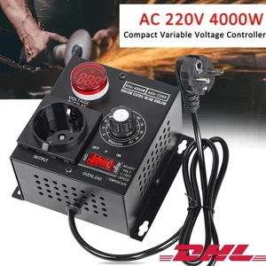 Drehzahlregler Wechselstrom SCR Spannungsregler AC 230V 9A 4000W Leistungsregler - Bild 1 von 16