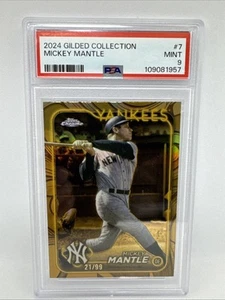 Colección dorada Topps 2024 - Mickey Mantle #7 refractor dorado/99 PSA 9 - Imagen 1 de 2