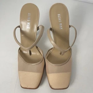 Alias Mae Leather Women's Stilletto Heels Size 37 Flesh Colour Party Cocktail - Picture 1 of 7