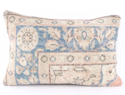 Ethnic Kilim Pillow Cover, 16x24 Turkish Kilim Pillowcase,Antique Pillow Cushion - Image 1 of 4