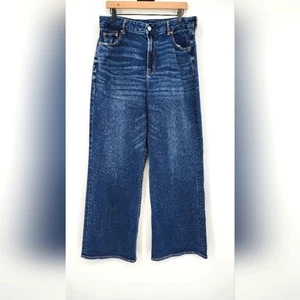 Jeans holgados de pierna ancha American Eagle para mujer talla 16L con curvas de tiro súper alto - Imagen 1 de 9