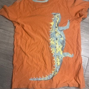 Tea Collection Horn Lizard T-shirt Sz 12 Orange - Picture 1 of 5