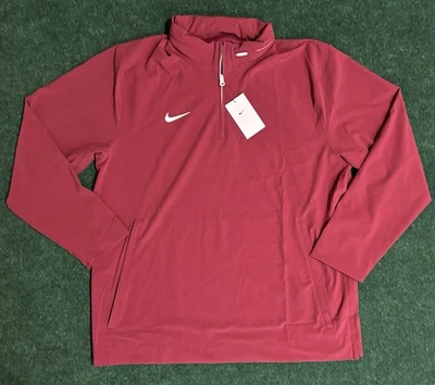 NWT Nike Lightweight 1/4 Zip Coaches Hooded Jacket Burgundy FJ9545-610 Men’s XL - Image 1 of 4