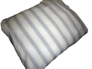 TOMMY HILFIGER BLUE & WHITE RAILROAD STRIPES (1) FULL FITTED SHEET  14" - Picture 1 of 7