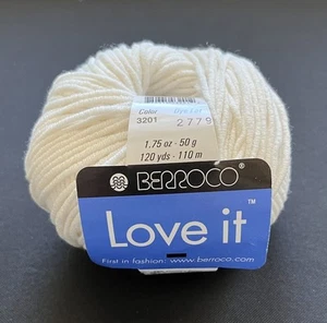 Berroco LOVE IT Garn Buttermilch #3201 cremeweiß, 1,75 Unzen - Bild 1 von 6