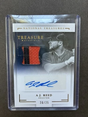 AJ Reed /25 RPA 2016 National Treasures Rookie Patch Auto Houston Astros RC - Image 1 of 2