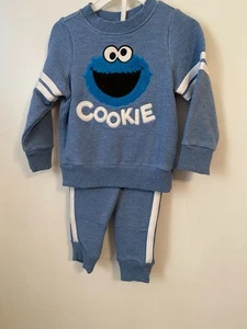 Sudadera Sesame Street Boy's Cookie Monster Talla:12-18 Meses Usada - Imagen 1 de 5