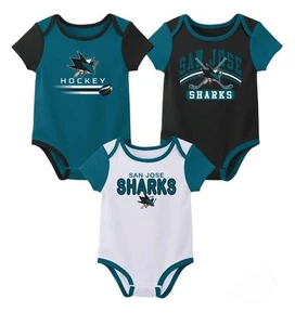 NHL San Jose Sharks Jungen 3er Pack Body 6/9m - Bild 1 von 6