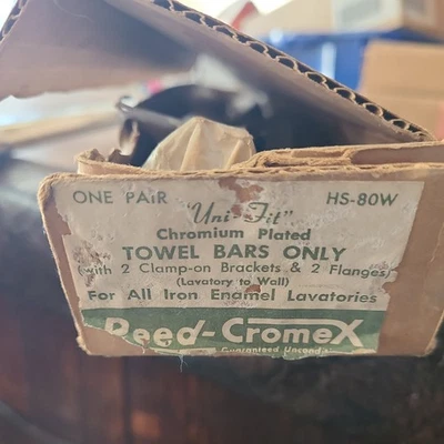 NUEVO DE LOTE MIP MCM Vintage Cromo Hexagonal BARRAS DE TOALLA Abrazadera Montaje en Pared Pedestal Fregadero Foto 1 de 4
