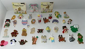 Hallmark, Russ & Miscellaneous Vintage Pins Lot of 37 Fun Occasional Pins! - Picture 1 of 8