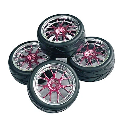 Soft Rubber Tire Tyre Wheel For 1/10 HSP  On-Road RC Racing Car 4pcs - Image 1 of 4