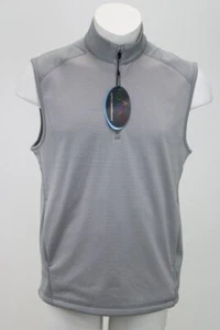 Greg Norman Vest Men's Medium Gray Striped Pullover Performance Golf Vest - Picture 1 of 10