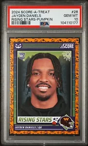 2024 Panini Score-A-Treat Rising Stars Pumpkin #26 Jayden Daniels PSA 10 ROOKIE - Picture 1 of 1