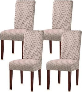 LANSHENG Esszimmer Stuhlhussen 4er Set, Stretch Esszimmerstuhlschoner Schonbezüge - Bild 1 von 7