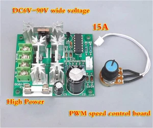 DC motor speed controller 6V-90V large PWM stepless speed control board - Picture 1 of 9