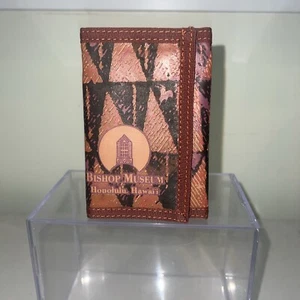 Vintage Bishop Museum Honolulu Hawaii Kapa Print Hawaiian Wallet NOS - Picture 1 of 3