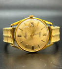 Seca 33mm Vintage Stainless Steel Gold Plated Automatic Watch w/ Stretch Band