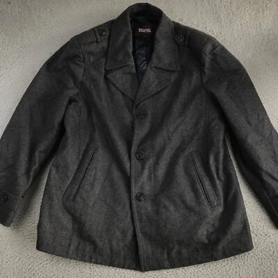 Blazer Michael Kors Para Hombre XL Gris Mezcla Lana 3 Botones Forrado Bolsillos Aislados Foto 1 de 4