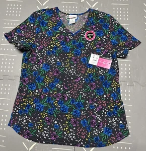 Top scrubstar donna Blissful Flutters collo a V, taglia M (modello floreale) - Foto 1 di 4